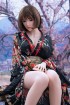 Busty Japanese TPE sex doll Josephine in kimono is sexy