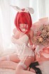 Redhead bunny girl teen lifelike sex doll 140cm