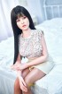 161 cm tall D cup silicone sex doll a beautiful oriental girl with jet black long hair