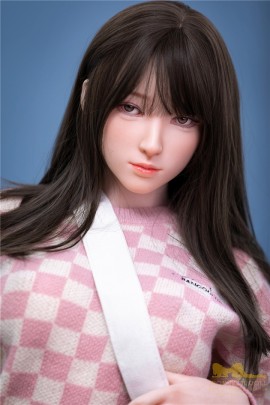 153cm Irontech silicone sex doll Japanese love doll with black long hair
