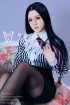 158cm D Cup Black Silk Uniform Premium Silicone Doll Japanese Beauty