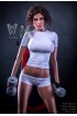 172 cm D cup fitness female TPE love doll with curly hair