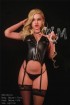 Blonde Leather 175cm D Cup Sexy Model Silicone sex doll