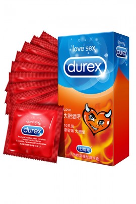 Durex condoms with ribs for even more exciting sex pleasure (1 x 10 pieces)