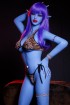 AIBEI 158cm Small Breast TPE Blue Elf Anime Sex Doll #115 Head