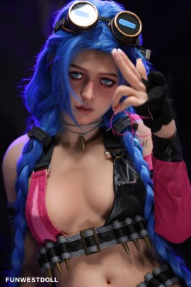 Assos 159cm A-cup Blue Hair TPE Small Breast sex doll